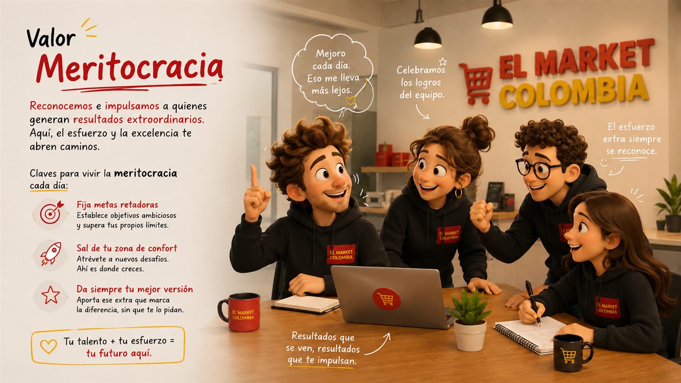 Pieza sobre meritocracia de El Market Colombia